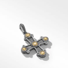 David Yurman Shipwreck Cross Amulet In Sterling Silver With 18k Yellow Gold 1