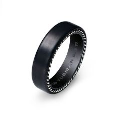 David Yurman Streamline Band in Black Titanium, 6mm