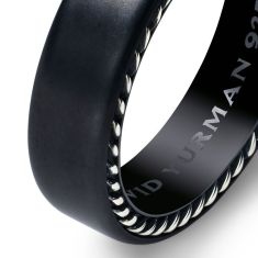 David Yurman Streamline Band in Black Titanium, 6mm
