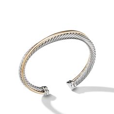 image of David Yurman The Crossover Collection Cuff with 18k Yellow Gold - Large with sku:B06772S8L