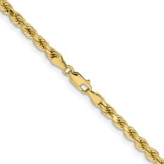Diamond-Cut Rope 10k Yellow Gold Chain Necklace 4.25mm
