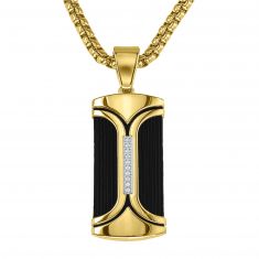 Diamond Accent Dog Tag Pendant Necklace