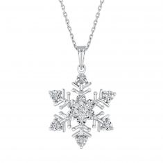 Diamond Accent Snowflake Pendant Necklace | REEDS Jewelers