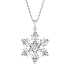 Diamond Accent Snowflake Pendant Necklace