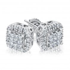 1/3ctw Diamond White Gold Earrings