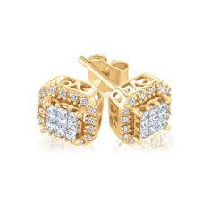 1/3ctw Diamond Fashion Yellow Gold Earrings