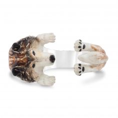 Dog Fever Collie Enamel Hug Ring