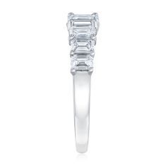 Downton Abbey 2 1/2ctw Emerald Lab Grown Diamond White Gold Band - Mrs. Hughes