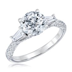 Downton Abbey 2 1/2ctw Round Lab Grown Diamond White Gold Engagement Ring | Lady Edith