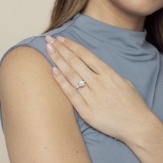 Downton Abbey 2 1/2ctw Round Lab Grown Diamond White Gold Engagement Ring | Lady Edith