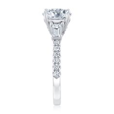 Downton Abbey 2 1/2ctw Round Lab Grown Diamond White Gold Engagement Ring | Lady Edith