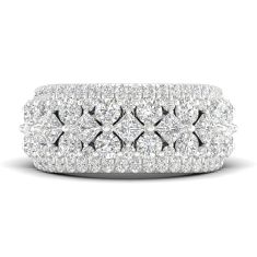 Downton Abbey 2 1/3ctw Princess and Round Lab Grown Diamond White Gold Anniversary Band - Mrs. Hughes