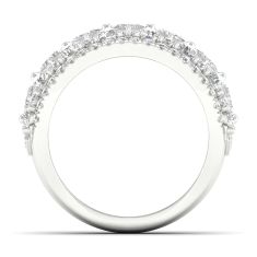 Downton Abbey 2 1/3ctw Princess and Round Lab Grown Diamond White Gold Anniversary Band - Mrs. Hughes