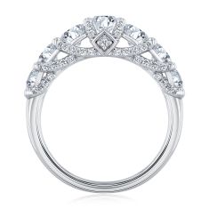 Downton Abbey 2 1/4ctw Round Lab Grown Diamond White Gold Band - Mrs. Hughes