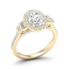 Downton Abbey 2 1/6ctw Oval Lab Grown Diamond Yellow Gold Engagement Ring - Lady Rose