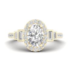 Downton Abbey 2 1/6ctw Oval Lab Grown Diamond Yellow Gold Engagement Ring - Lady Rose