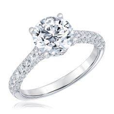 Downton Abbey 2 3/4ctw Round Lab Grown Diamond White Gold Engagement Ring | Lady Edith