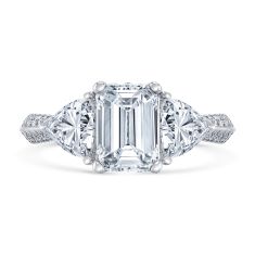 Downton Abbey 3 1/2ctw Emerald Lab Grown Diamond White Gold Engagement Ring - Lady Mary