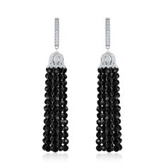 Downton Abbey | Lady Mary - Black Onyx Tassle Earrings