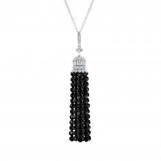 Downton Abbey | Lady Mary - Black Onyx Tassle Pendant Necklace
