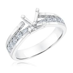 image of 1/2ctw Diamond White Gold Engagement Ring Setting | Design Collection with sku:20141099