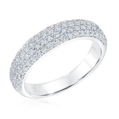 1ctw Diamond Pavé White Gold Anniversary Ring | Embrace Collection
