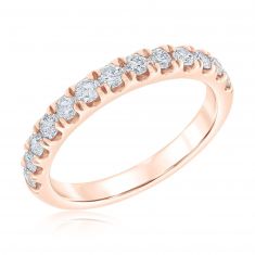 3/4ctw Round Diamond Rose Gold Wedding Band | Embrace Collection
