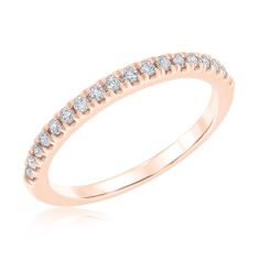 1/4ctw Round Diamond Rose Gold Wedding Band | Embrace Collection