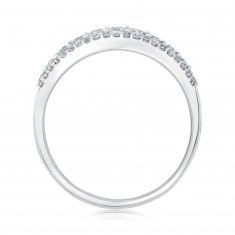 1ctw Round Diamond Multi-Row White Gold Anniversary Ring | Embrace Collection