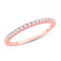 1/8ctw Round Diamond Rose Gold Wedding Band - Embrace Collection