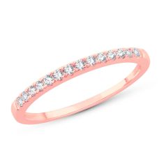 1/8ctw Round Diamond Rose Gold Wedding Band | Embrace Collection