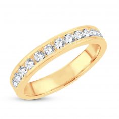 image of 1ctw Round Diamond Yellow Gold Wedding Band | Embrace Collection with sku:MS-1053Y