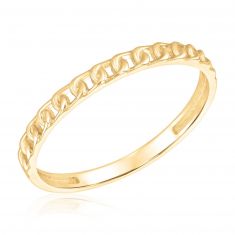 Link Chain Design Yellow Gold Wedding Band - Embrace Collection