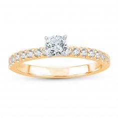 3/4ctw Round Diamond Yellow Gold Engagement Ring | Glow Collection