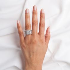 2 1/2ctw Princess Diamond Composite White Gold Engagement Ring | Harmony Collection