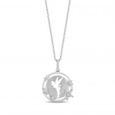 Enchanted Disney Fine Jewelry Tinker Bell Diamond Pendant Necklace 1/10ctw