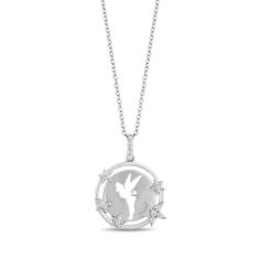 Enchanted Disney Fine Jewelry Tinker Bell Diamond Pendant Necklace 1/10ctw