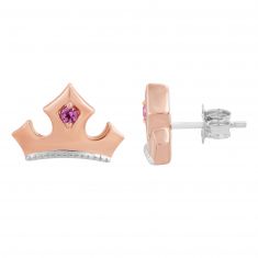 Enchanted Disney Vault Aurora Created Pink Sapphire Stud Earrings