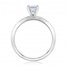 1ct Emerald Lab Grown Diamond Solitaire Engagement Ring