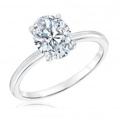 1 1/2ct Oval Lab Grown Diamond Solitaire Engagement Ring