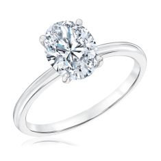1 1/2ct Oval Lab Grown Diamond Solitaire Engagement Ring