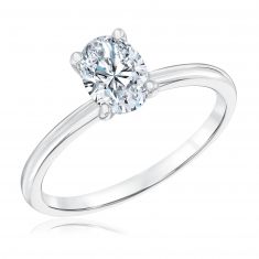 1ct Oval Lab Grown Diamond Solitaire Engagement Ring