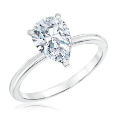 1 1/2ct Pear Lab Grown Diamond Solitaire Engagement Ring