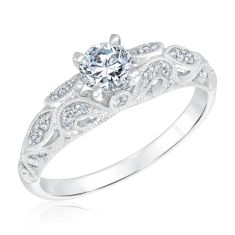 5/8ctw Diamond Round White Gold Engagement Ring