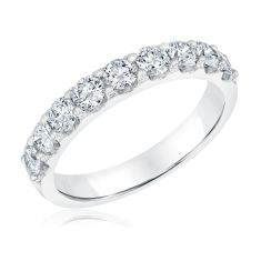 1ctw Round Diamond White Gold Band