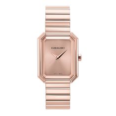 Ferragamo Crystal Rose Gold-Tone Stainless Steel Bracelet Watch 26.5x33.5mm - SFS800524