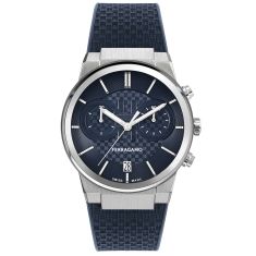 Hugo Boss Troper Chronograph Blue Leather Strap Watch | 45mm | 1514056 |  REEDS Jewelers