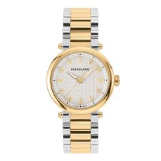 Ferragamo Softy Silver Dial Two-Tone Bracelet Watch 30mm - SFSE00324