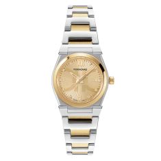 Ferragamo Vega Holiday Capsule Yellow Gold Diamond Dial and Two-Tone Bracelet Watch | 28mm | SFYG00923