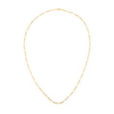 Figaro 10k Yellow Gold Chain Necklace 2.5mm - 18 Inches